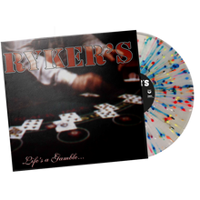 Load image into Gallery viewer, Ryker's "Life's A Gamble... And So Is Death" LP (rainbow splatter 100 handnumbered)