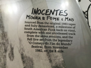 Inocentes "Miséria E Fome" LP